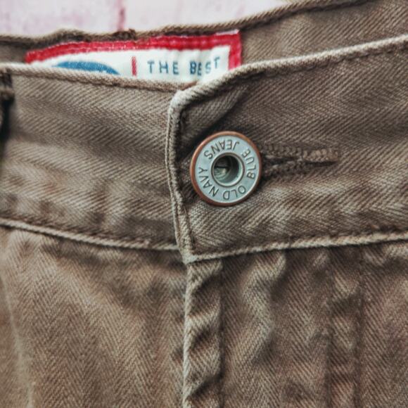 Old Navy Carpenter Jeans Mens 31x30 Brown Denim Relaxed Fit Workwear Pinstriped - Picture 4 of 11